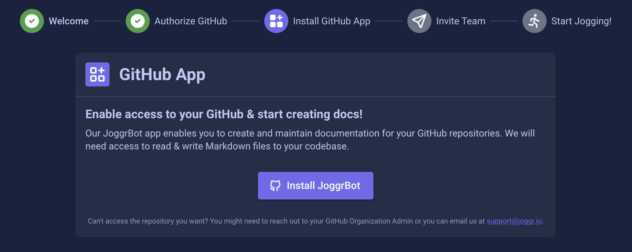 Install GitHub App Screenshot